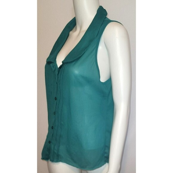 Julie's Closet Sheer Kelly Green Blouse - Size XL - Picture 3 of 7